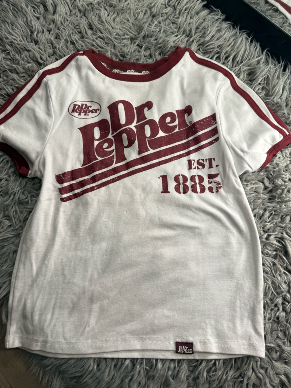 Wowmen's White & Maroon Graphic Tee